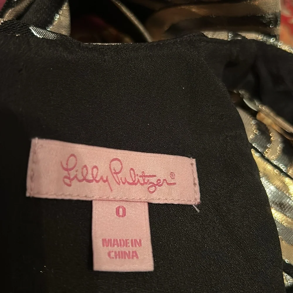 #1 Vintage Lilly Pulitzer metallic top - Picture 4 of 17